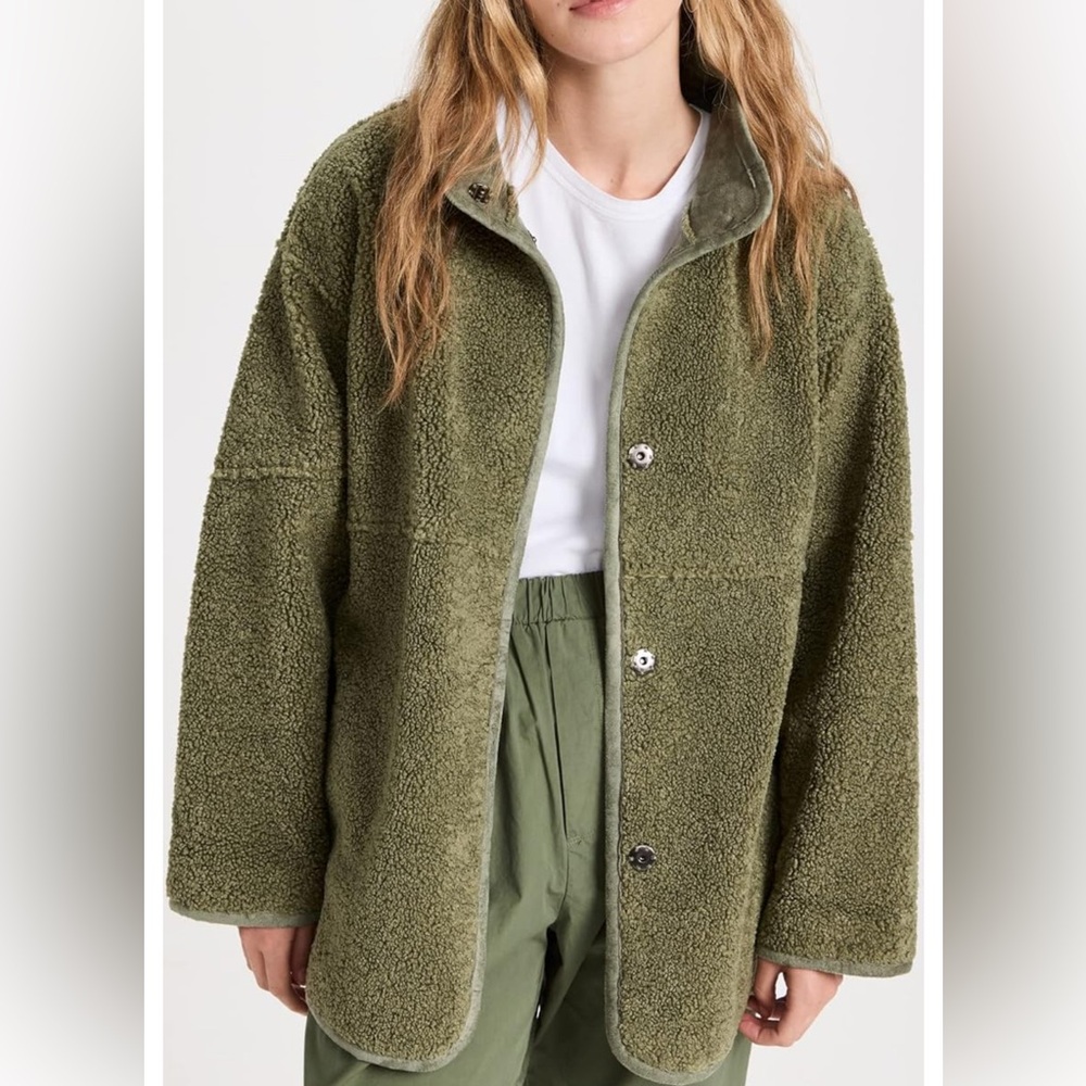 Velvet by Graham & Spencer Sage Green Teddy Jacket
